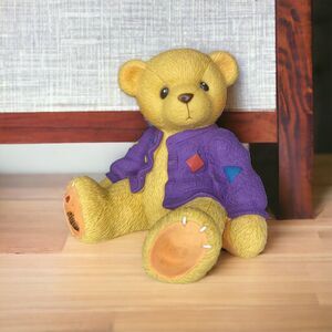 ENESCO Cherished Teddies Hard Plastic Coin Bank 4” Priscilla Hillman Vintage 98’